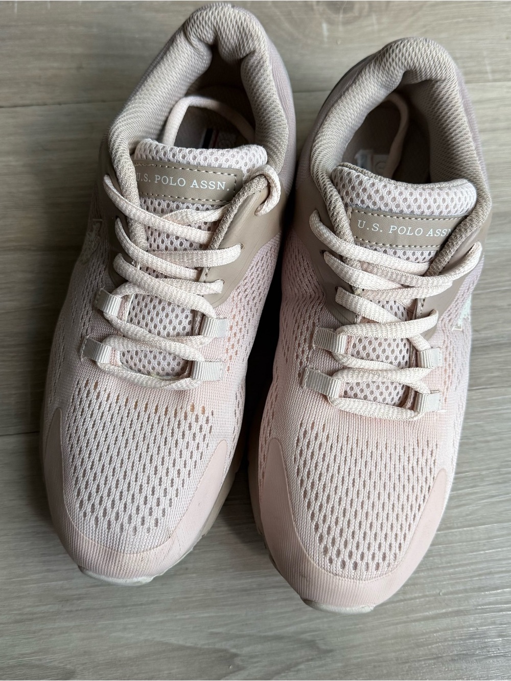 US Polo Assn Womens Size 7 Light Pink Casual Lace Up Sneaker Shoes
